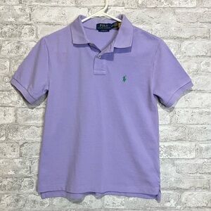 Polo Ralph Lauren Classic Mesh Polo Lavender with Green Pony - Kids Size 10-12